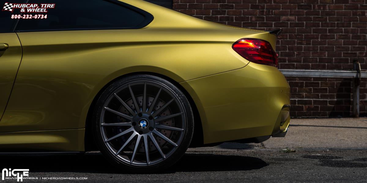 vehicle gallery/bmw m4 niche form m157 20x85  Charcoal wheels and rims